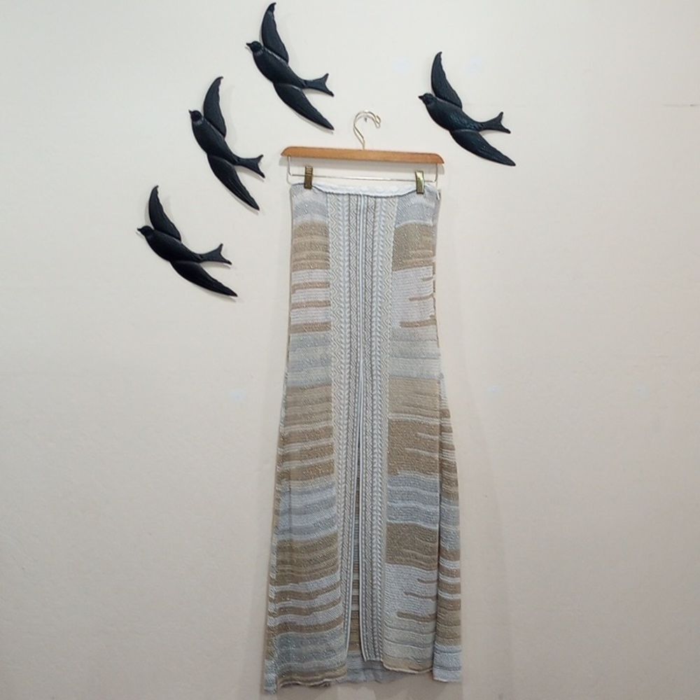 Anthropologie Cecelia Prado Glinted Gold & Silver Knit Maxi Skirt - XS - Picture 5 of 16
